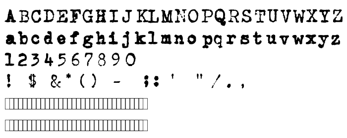 Anteprima carattere CarbonType