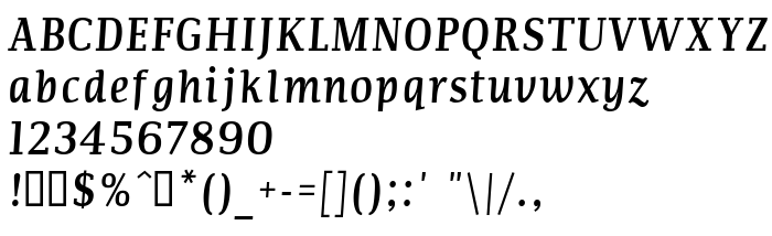 Anteprima carattere Communist Italic