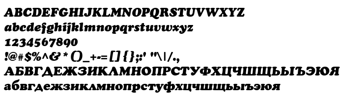 Anteprima carattere Cooper Italic