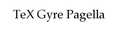 Carattere TeX Gyre Pagella