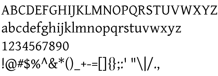Anteprima carattere Gentium Basic