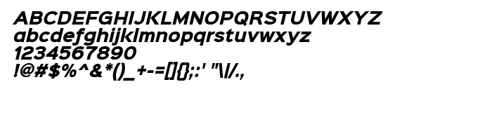 Anteprima carattere Sinkin Sans 800 Black Italic