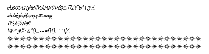 Anteprima carattere PR8 Charade