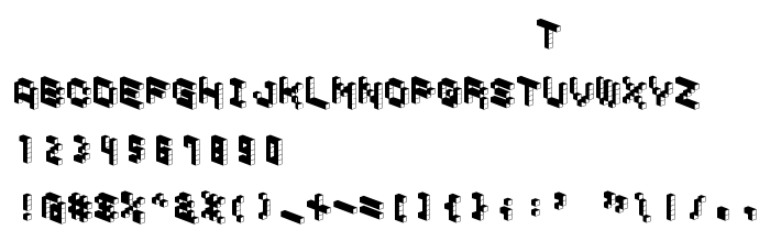 Anteprima carattere DemonCubicBlockFont Dark
