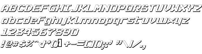 Anteprima carattere Realpolitik Shadow Italic