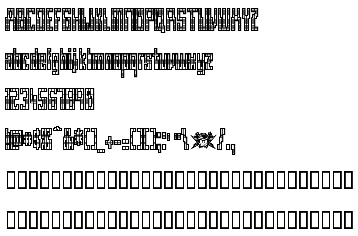 Anteprima carattere Omegamax