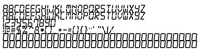 Anteprima carattere Digital-7 Italic