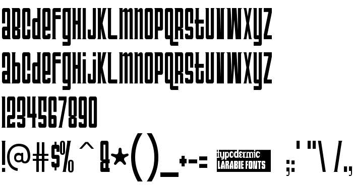 Anteprima carattere Triac 71