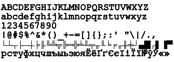Anteprima carattere ER Kurier 866 Bold