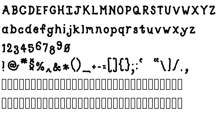 Anteprima carattere TypeO