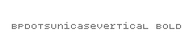 Carattere BPdotsUnicaseVertical Bold