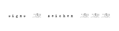 Carattere signs - zeichen 2.0