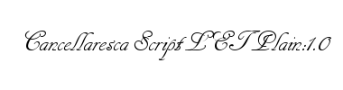 Carattere Cancellaresca Script LET Plain:1.0