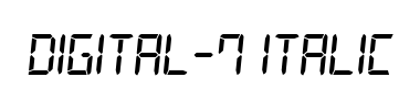 Carattere Digital-7 Italic