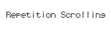 Carattere Repetition Scrolling