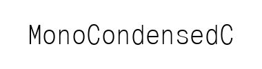 Carattere MonoCondensedC