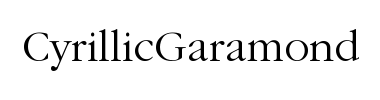 Carattere CyrillicGaramond