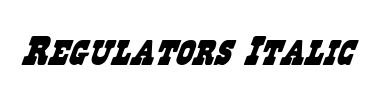Carattere Regulators Italic